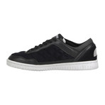 Quilts Mixed Leather Sneaker // Black + Light Grey (US: 10)