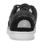 Quilts Mixed Leather Sneaker // Black + Light Grey (US: 8.5)