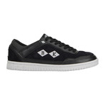 Quilts Mixed Leather Sneaker // Black + Light Grey (US: 10.5)