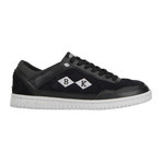 Quilts Mixed Leather Sneaker // Black + Light Grey (US: 9)