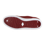Quilts Sneaker // Burgundy + White (US: 8.5)