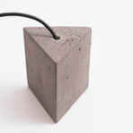 Protos Triangle Concrete Table Lamp (Black Cord)