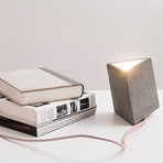 Protos Triangle Concrete Table Lamp (Black Cord)