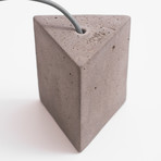 Protos Triangle Concrete Table Lamp (Black Cord)