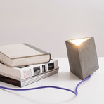 Protos Triangle Concrete Table Lamp (Black Cord)