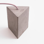 Protos Triangle Concrete Table Lamp (Black Cord)