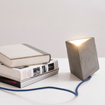 Protos Triangle Concrete Table Lamp (Black Cord)