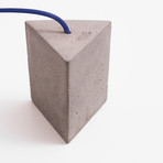 Protos Triangle Concrete Table Lamp (Black Cord)