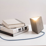 Protos Triangle Concrete Table Lamp (Black Cord)
