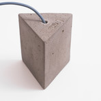 Protos Triangle Concrete Table Lamp (Black Cord)