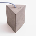 Protos Triangle Concrete Table Lamp (Black Cord)