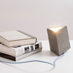 Protos Triangle Concrete Table Lamp (Black Cord)