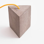 Protos Triangle Concrete Table Lamp (Black Cord)