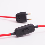 Protos Triangle Concrete Table Lamp (Black Cord)