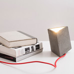 Protos Triangle Concrete Table Lamp (Black Cord)
