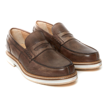 Textured Penny Loafer // Taupe (Euro: 40)