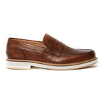 Textured Penny Loafer // Brown (Euro: 40)