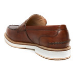 Textured Penny Loafer // Brown (Euro: 40)