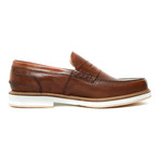 Textured Penny Loafer // Brown (Euro: 40)