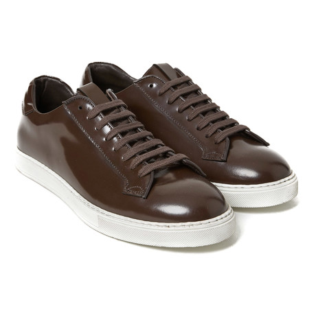 Patent Leather Sneaker // Dark Brown (Euro: 40)