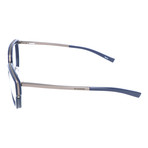 Thick Inlaid Wing Rim Rectangle Metal Frame // Navy + Gunmetal