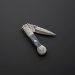 Blue Bone Folding Pocket Dagger