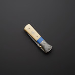 Blue Lapis + Bone Folding Pocket Dagger