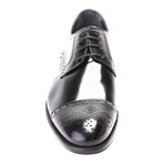 Patent Perforated Captoe Derby // Black (Euro: 39)