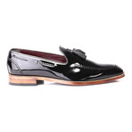 Patent Top-Stitched Tassel Loafer // Black (Euro: 42)