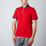 Checker Trim Polo // Red (L)