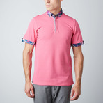 Plaid Trim Polo // Pink (M)