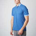 Plaid Trim Polo // Blue (M)