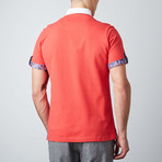 Contrast Trim Polo // Red (S)