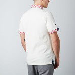 Check Trim Polo // White (S)