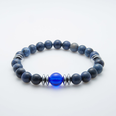 Dell Arte // Dumarite + Fortune Ball Bracelet // Blue