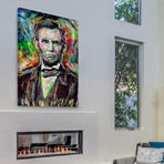 16th President Painting Print // Wrapped Canvas (12"W x 18"H x 1.5"D)