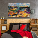Colorfully Grand View Painting Print // Wrapped Canvas (18"W x 12"H x 1.5"D)