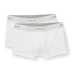 Essential Cotton Stretch Trunks // 2-Pack // White (XL)