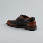 Vail You Textured Wing-Tip Derby // Tan + Blue (Euro: 42)
