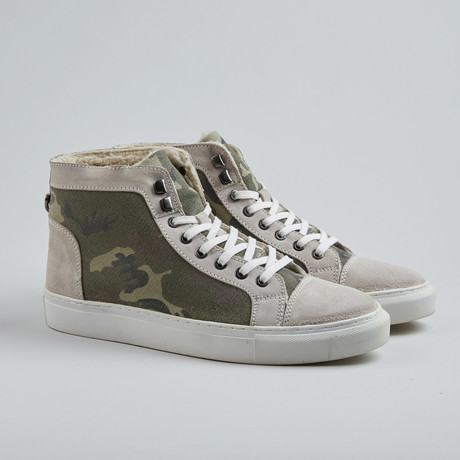 Too Day Camo High-Top Sneaker // Off White (Euro: 40)