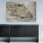 Map of Rhode Island // Wrapped Canvas (18"W x 12"H x 1.5"D)