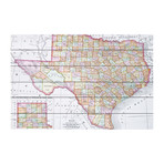 Texas Color Map // White Wood (18"W x 12"H x 1.5"D)