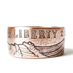 Incuse American Indian Coin Ring // Copper (Size 6)