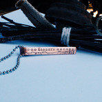 Incuse American Indian Tag Necklace // Copper