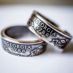 Georgia Double Sided State Quarter Ring (Size 7)