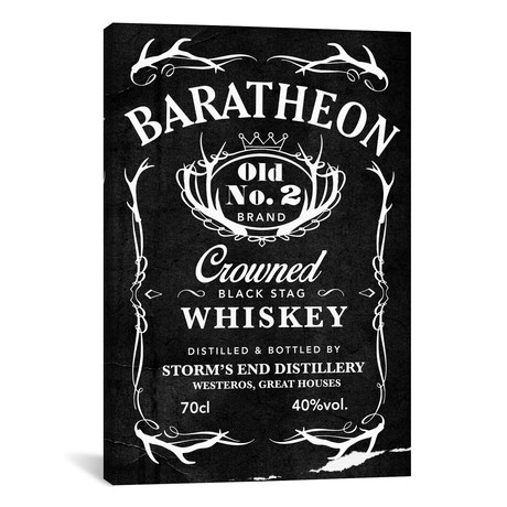 Baratheon Black Stag Whiskey (18"W x 26"H x 0.75"D)