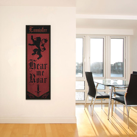 Banner of House Lannister (12"W x 36"H x 0.75"D)
