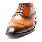 Metin Dash Cut-Out Perforated Captoe Oxford // Antique Tobacco (Euro: 43)