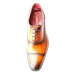 Metin Dash Cut-Out Perforated Captoe Oxford // Antique Tobacco (Euro: 40)