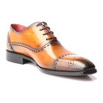 Metin Dash Cut-Out Perforated Captoe Oxford // Antique Tobacco (Euro: 43)